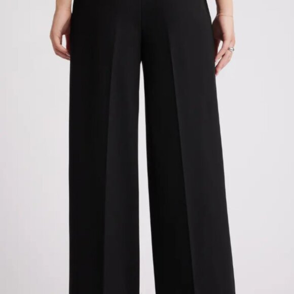 Nordstrom's Open Edit Wide Leg Pants - Black - Size 4 - Picture 2 of 5